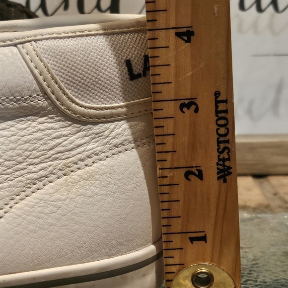 Lacoste Ampthill LCR3 SPM Leather Mens Sz 9.5 White Premium Leather - Picture 10 of 11